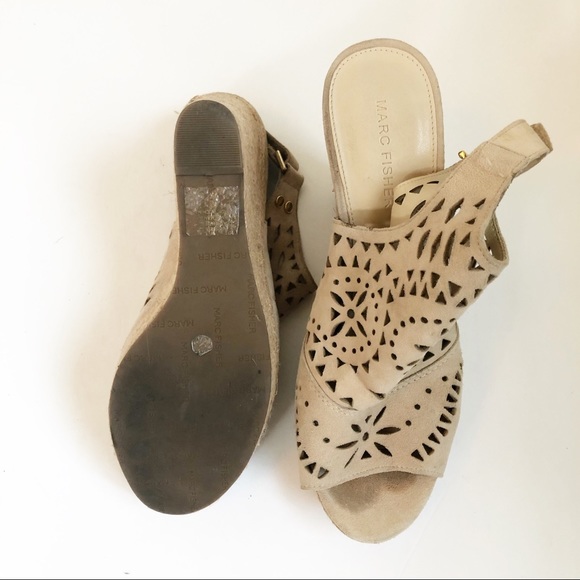 MARC FISHER Womens Suede Helina Jute Platform 8 - Picture 4 of 6